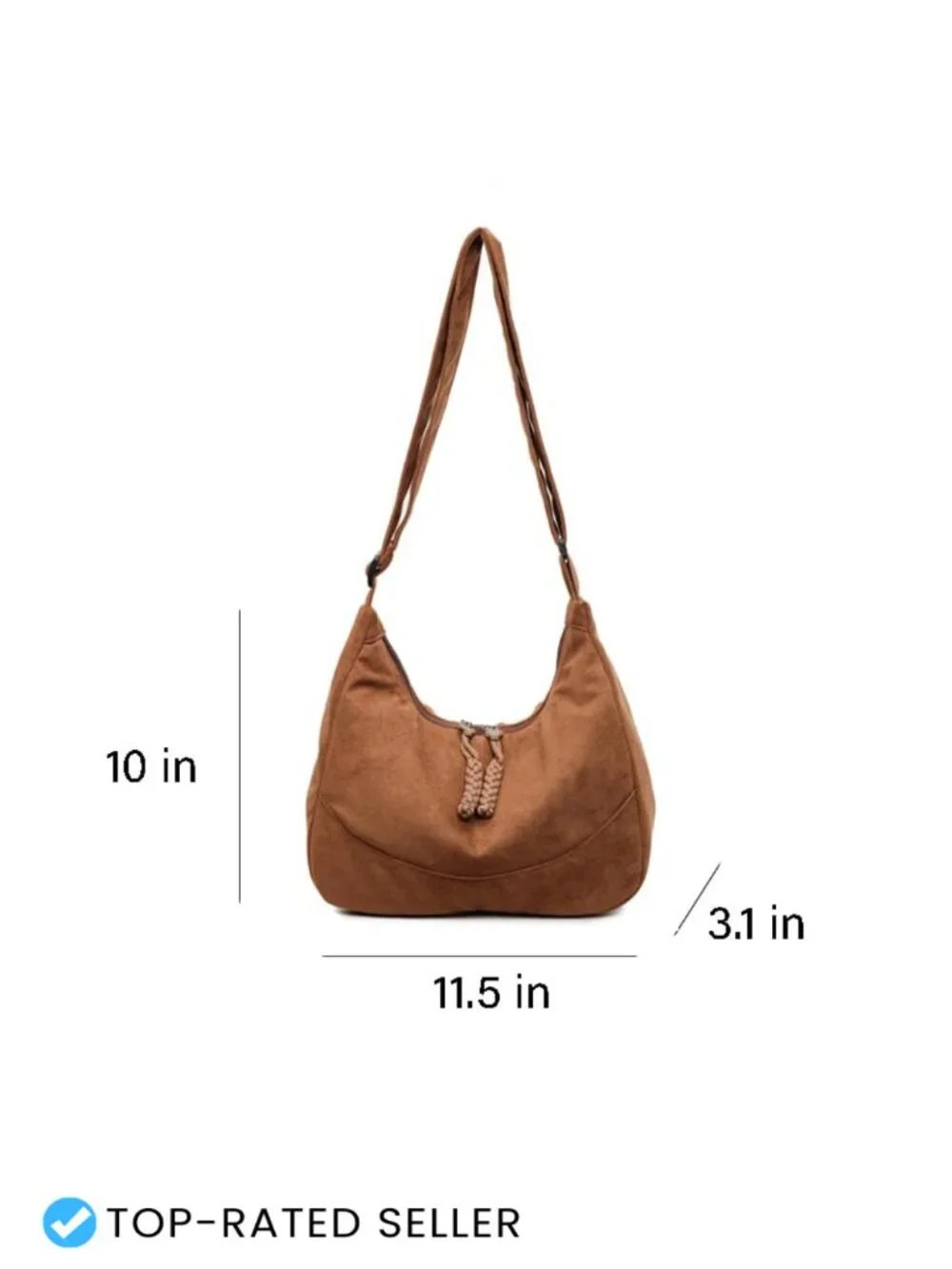 Ultra Soft Foldable Vegan Leather Crossbody Bag Slouchy Tote Hobo Handbag